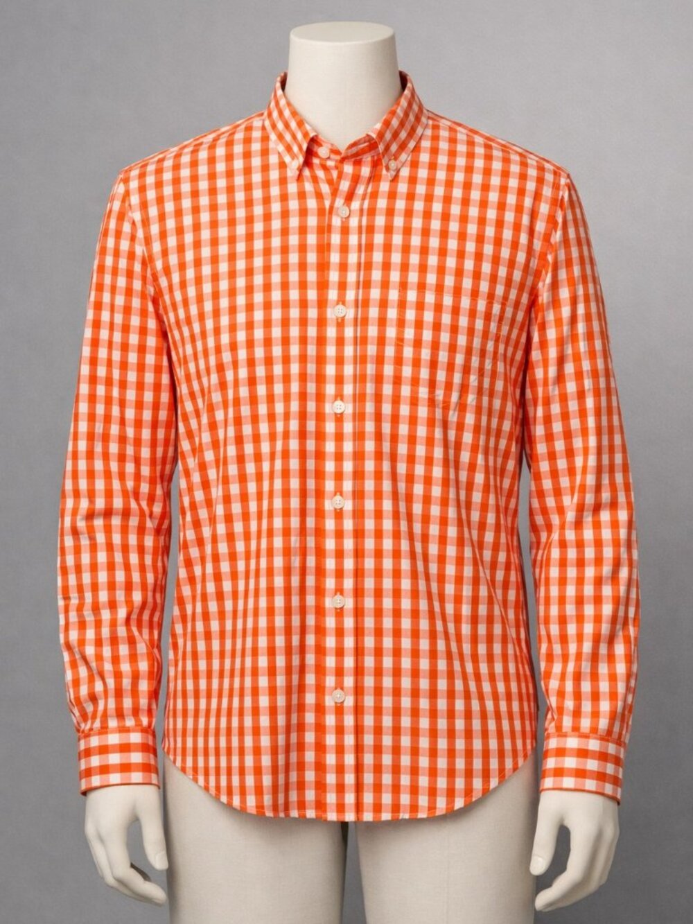 Banana Republic Orange Checkered Men’s Shirt – Size M (Pre-Owned)
